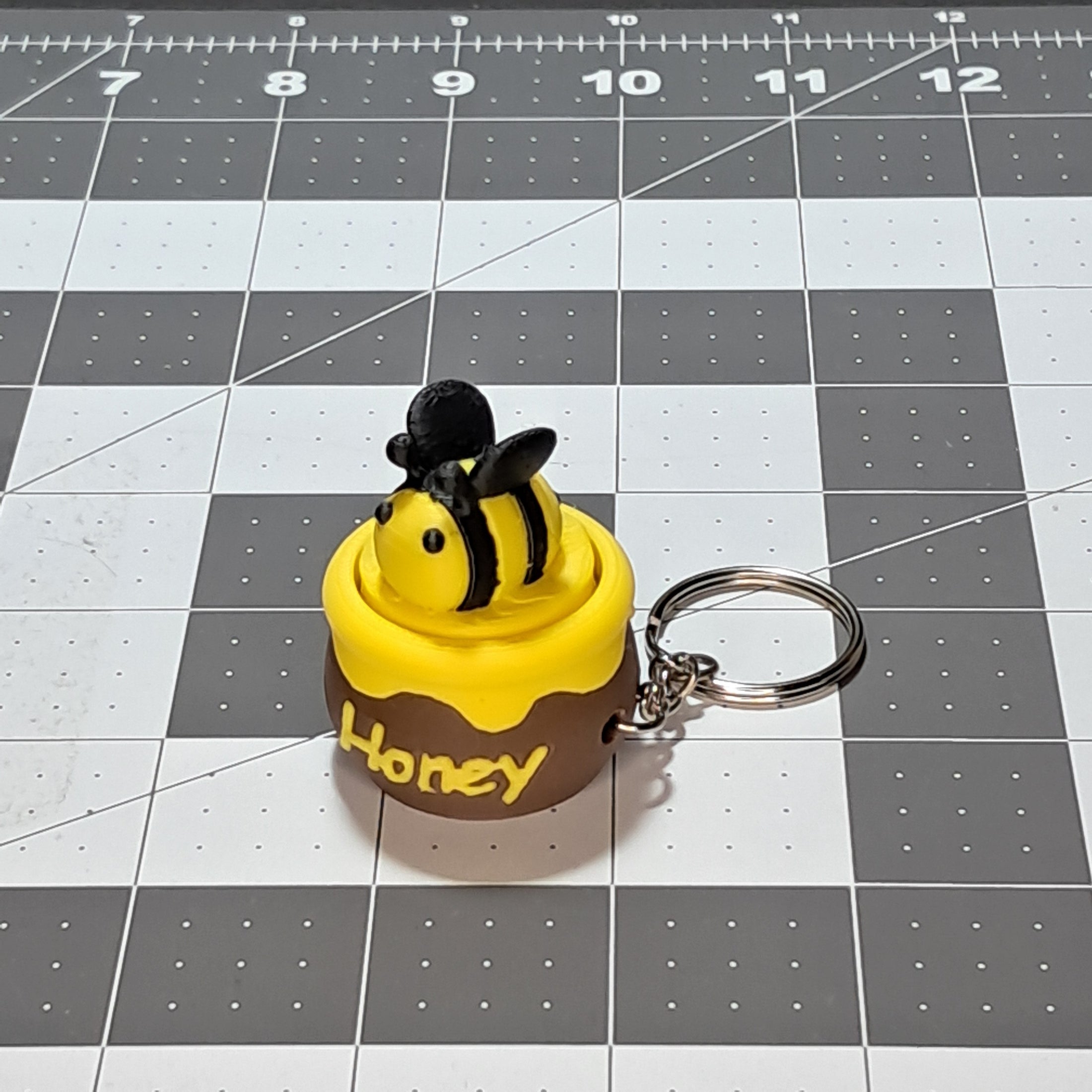 3D Printed Bee in a Honey Pot Fidget Clicker Keychain