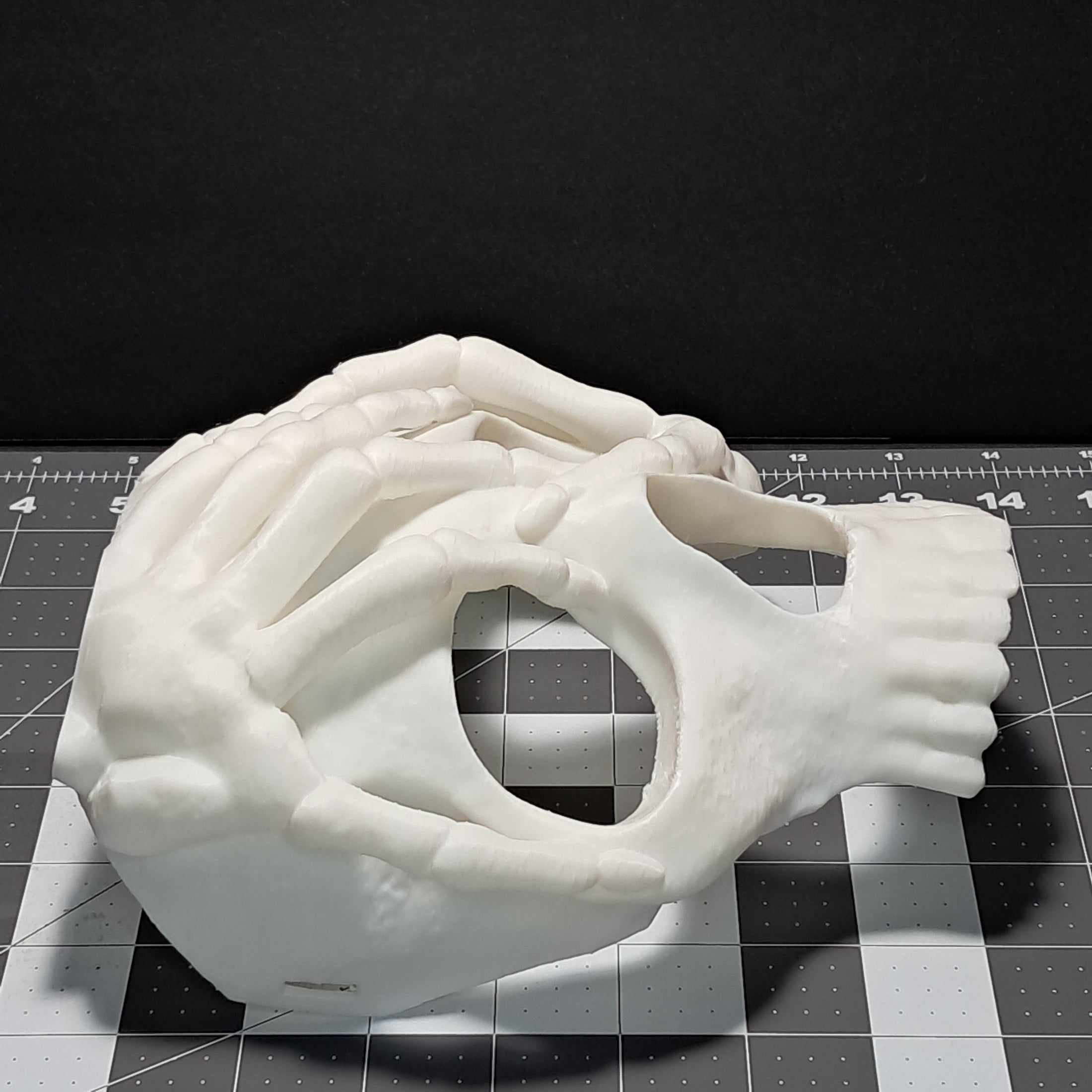 3D Printed Skeleton Hands Skull Mask