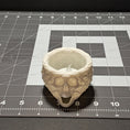 Load image into Gallery viewer, 3D Printed Weave Textured Skull Flameless Tealight Holder
