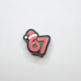 Load image into Gallery viewer, 3D Printed 67 Hat Fidget Clicker Keychain

