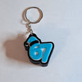 Load image into Gallery viewer, 3D Printed 67 Hat Fidget Clicker Keychain
