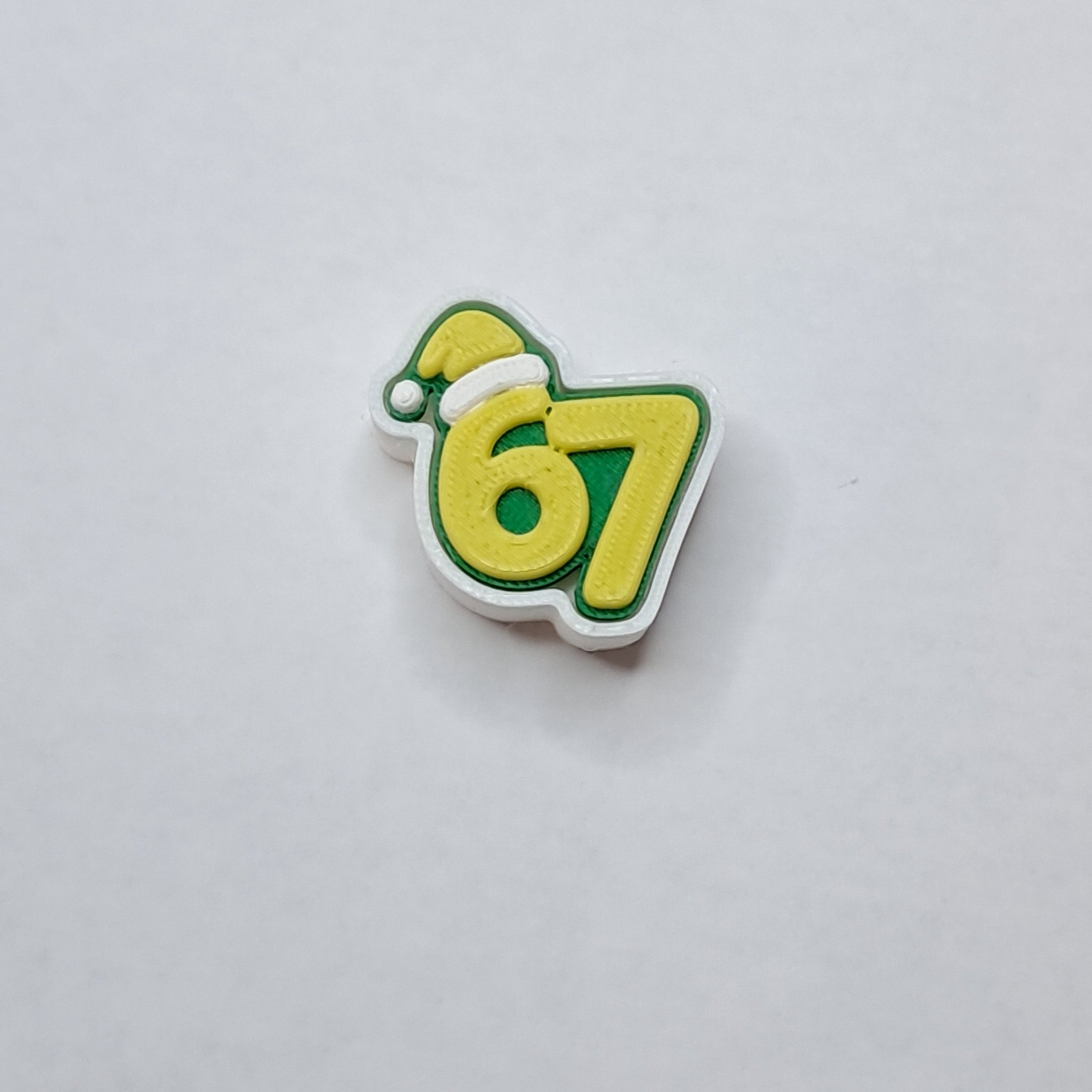 3D Printed 67 Hat Fidget Clicker Keychain