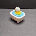Load image into Gallery viewer, 3D Printed Duck in a Bathtub Fidget Clicker
