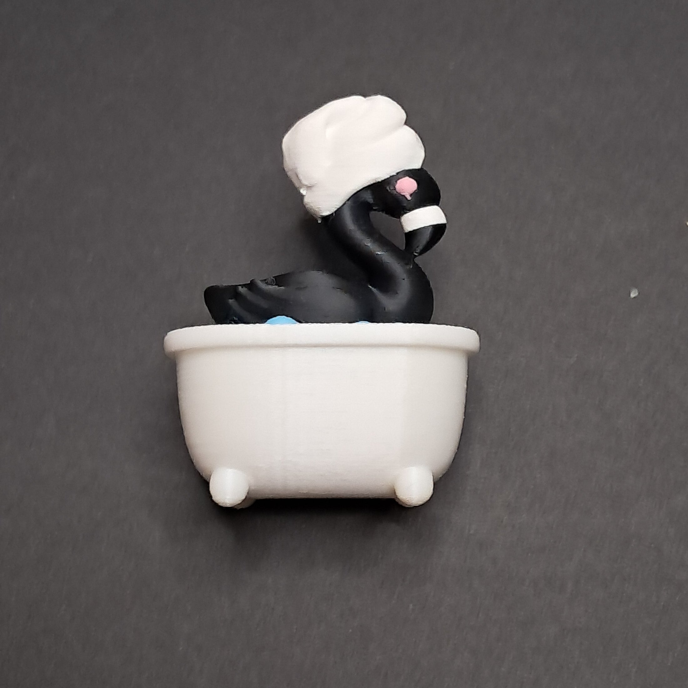 3D Printed Flamingo in a Bathtub Fidget Clicker Keychain