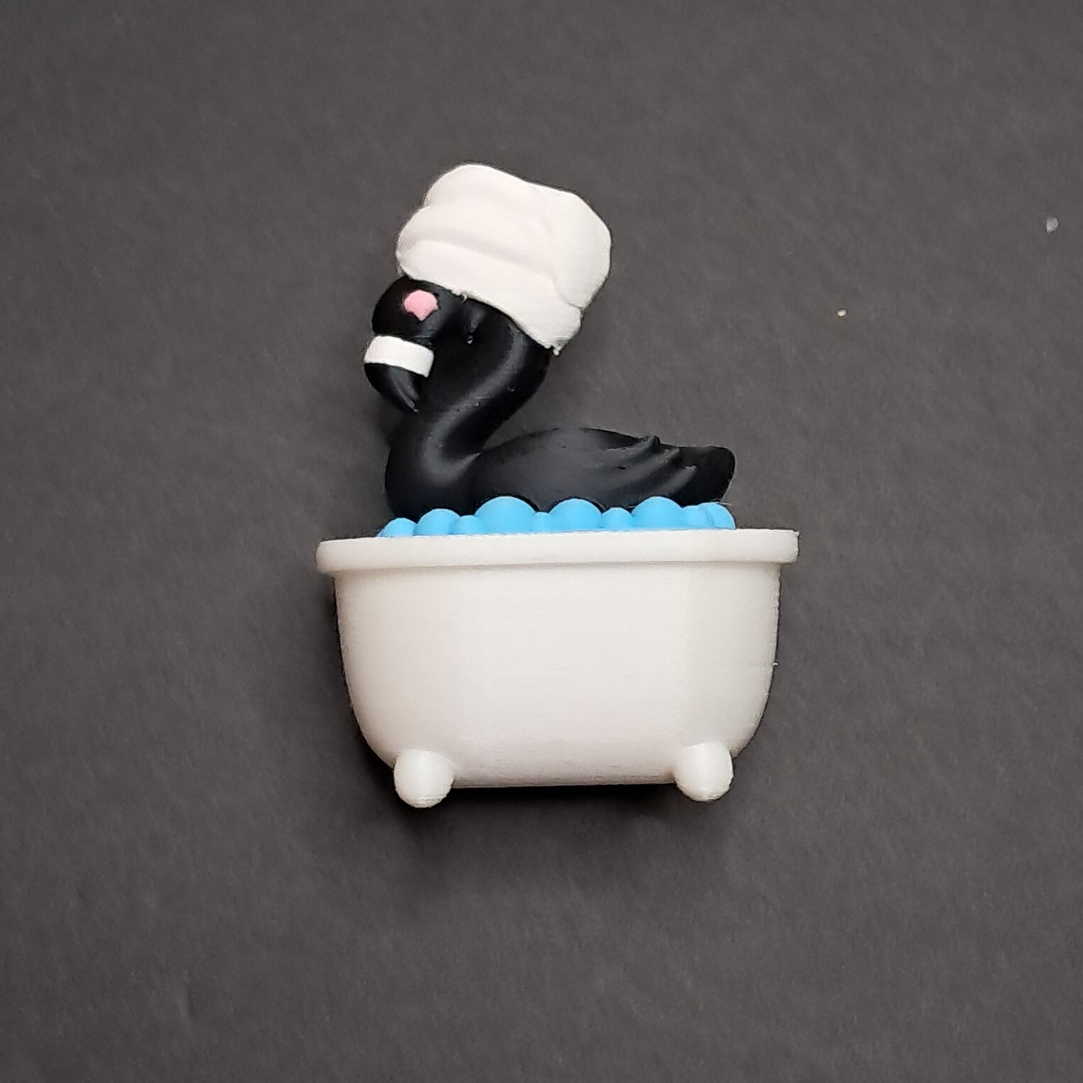3D Printed Flamingo in a Bathtub Fidget Clicker Keychain