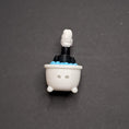 Load image into Gallery viewer, 3D Printed Flamingo in a Bathtub Fidget Clicker Keychain
