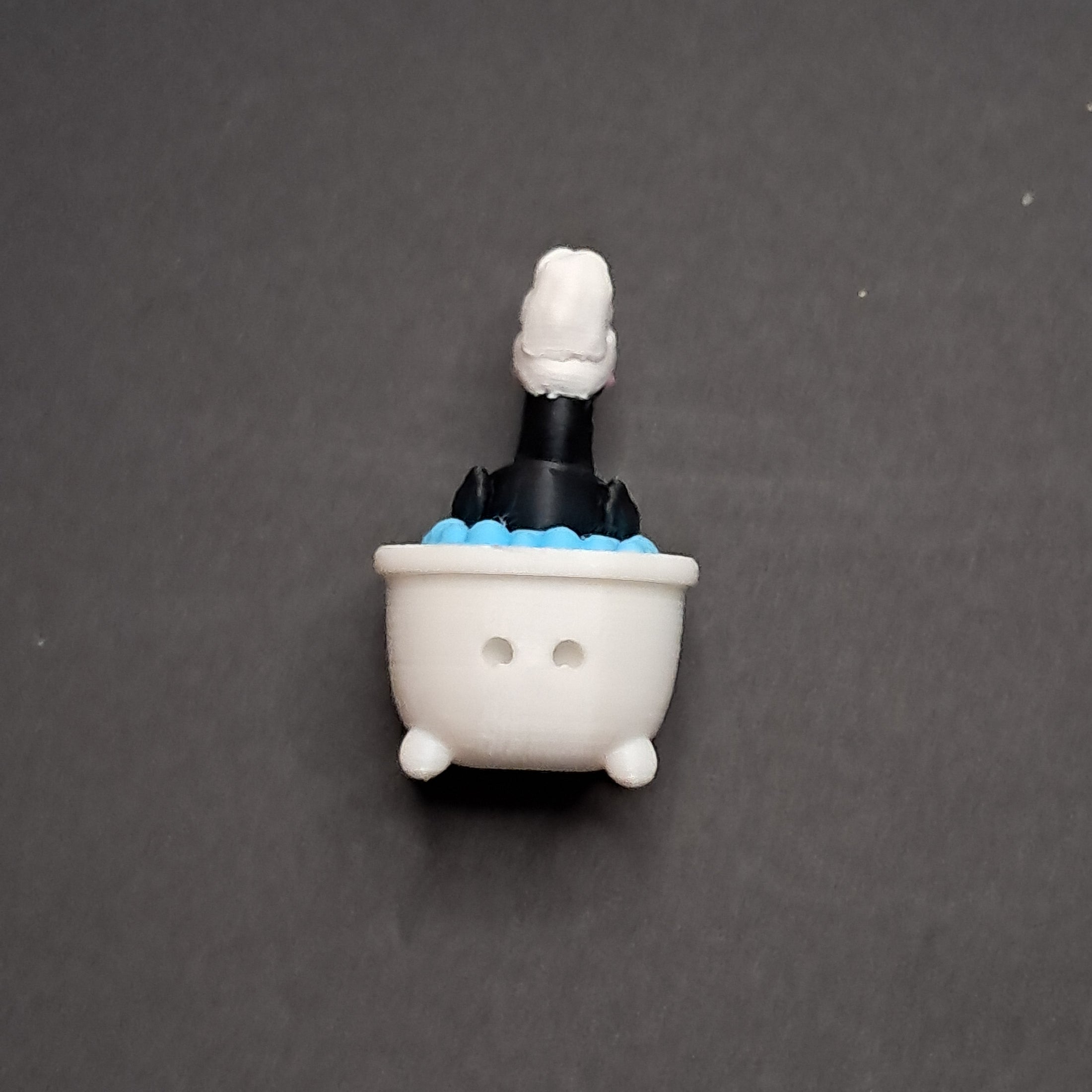 3D Printed Flamingo in a Bathtub Fidget Clicker Keychain
