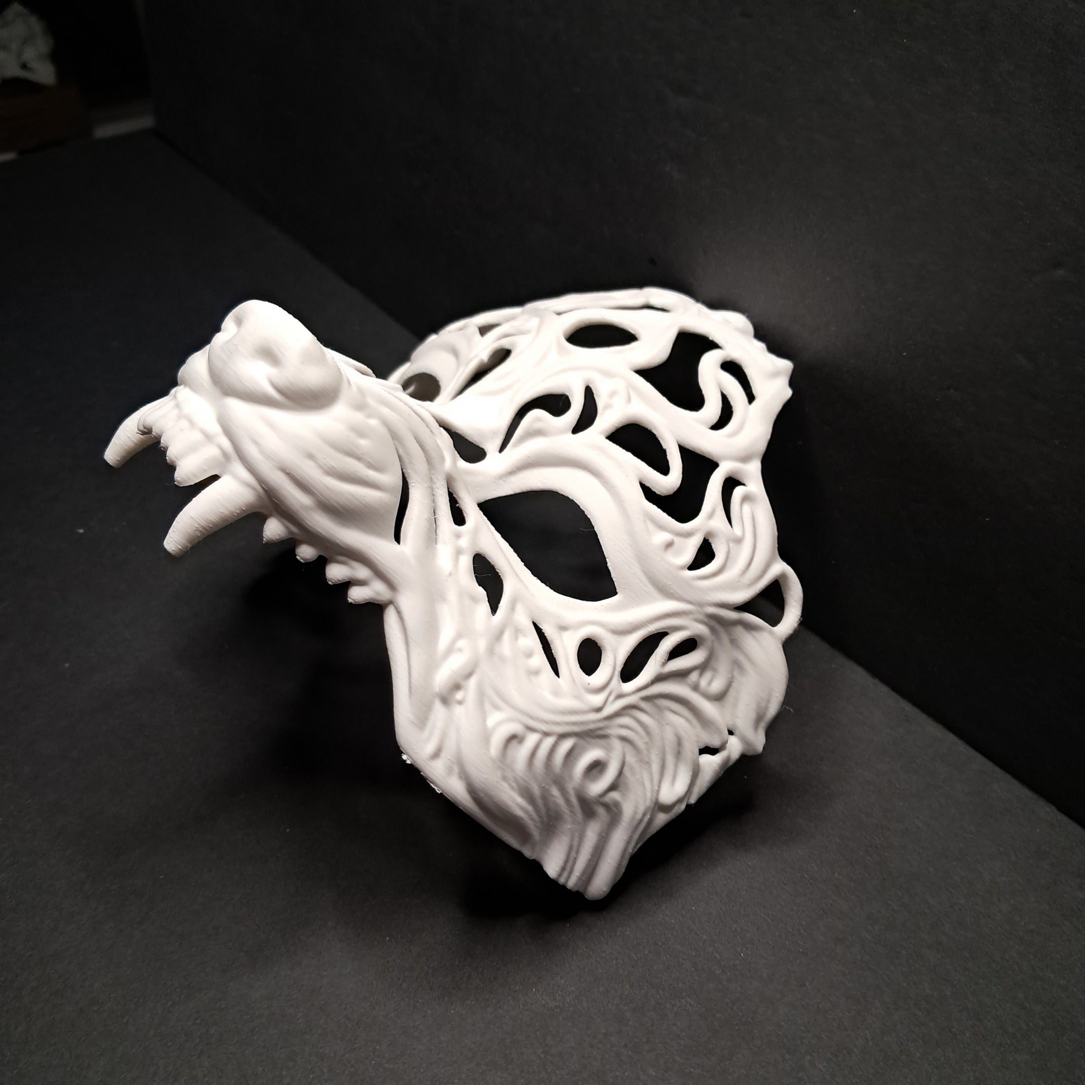 3D Printed Earless Wolf Mask