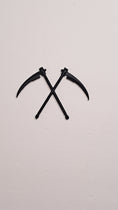 Load image into Gallery viewer, 3D Printed Double Scythe Necklace Charm
