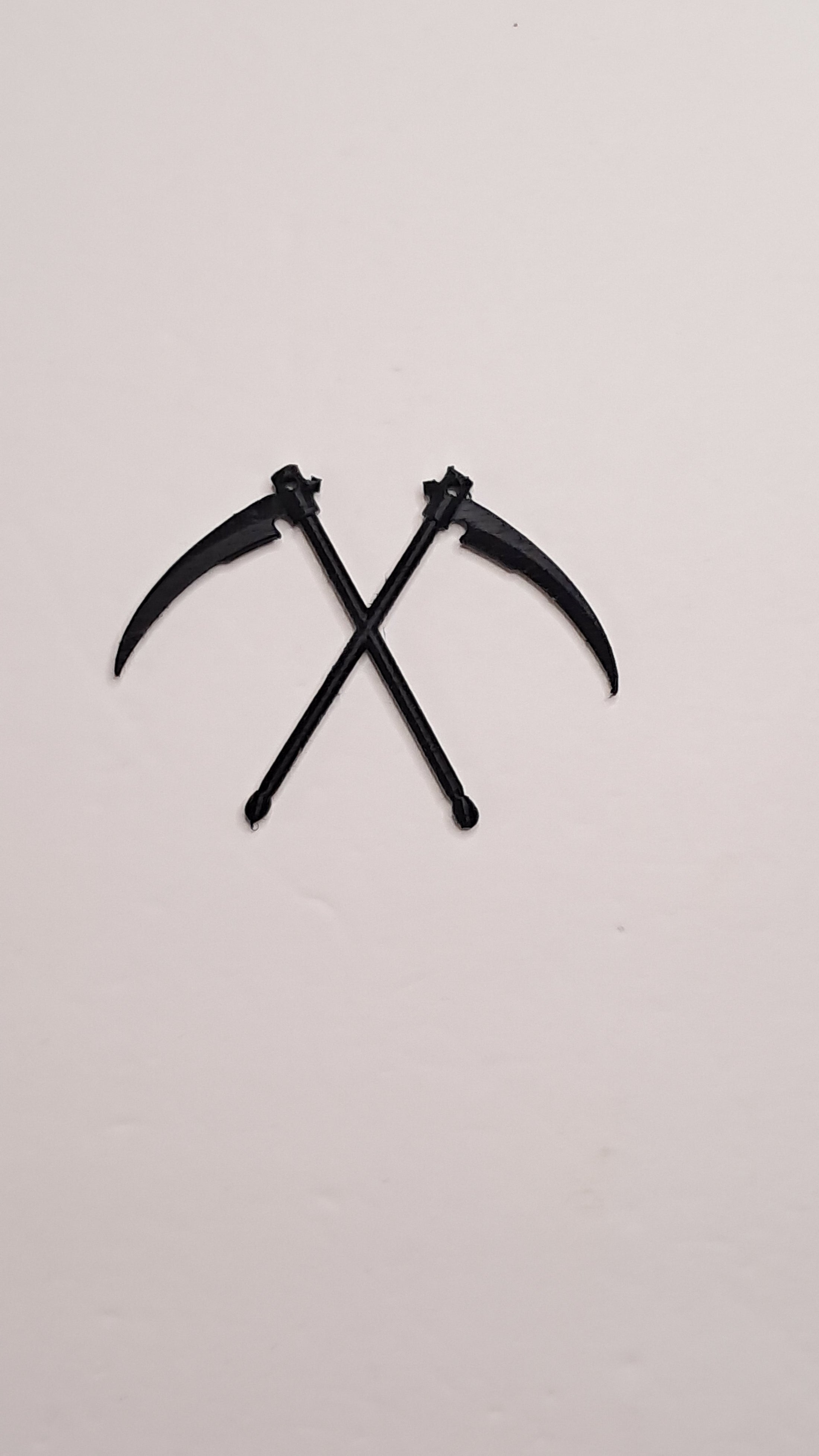 3D Printed Double Scythe Necklace Charm