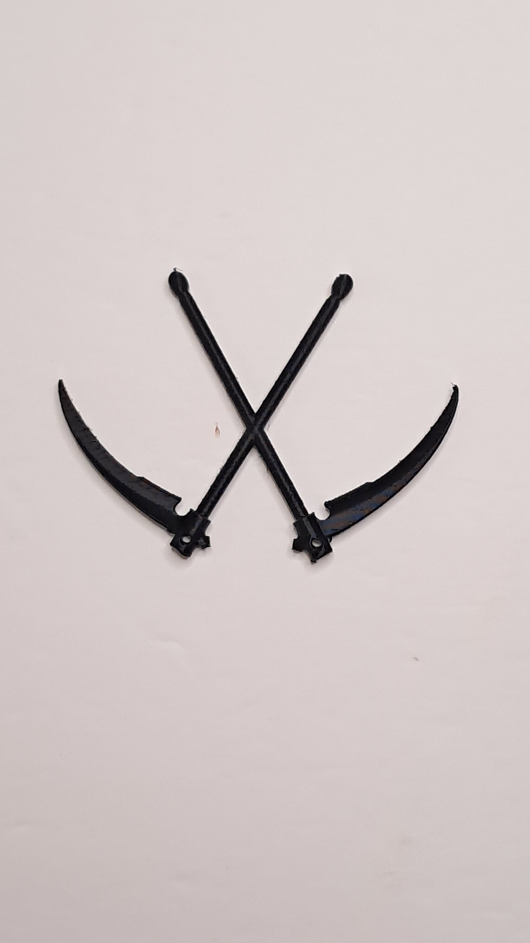 3D Printed Double Scythe Necklace Charm