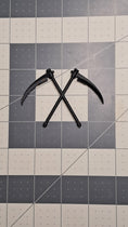 Load image into Gallery viewer, 3D Printed Double Scythe Necklace Charm
