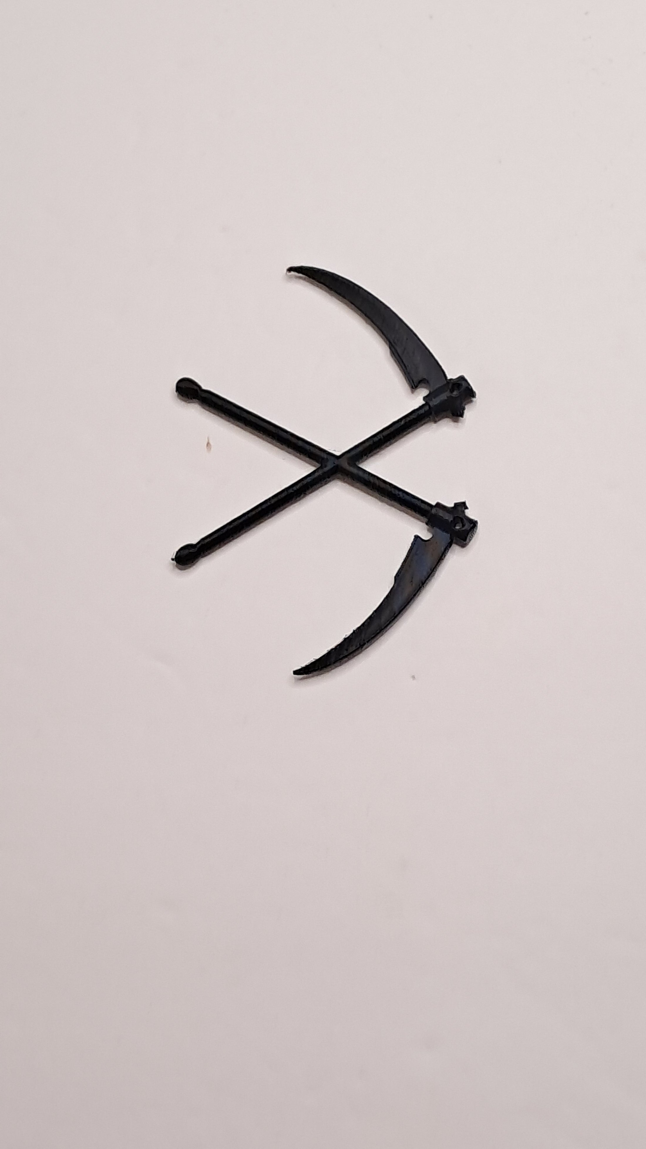3D Printed Double Scythe Necklace Charm