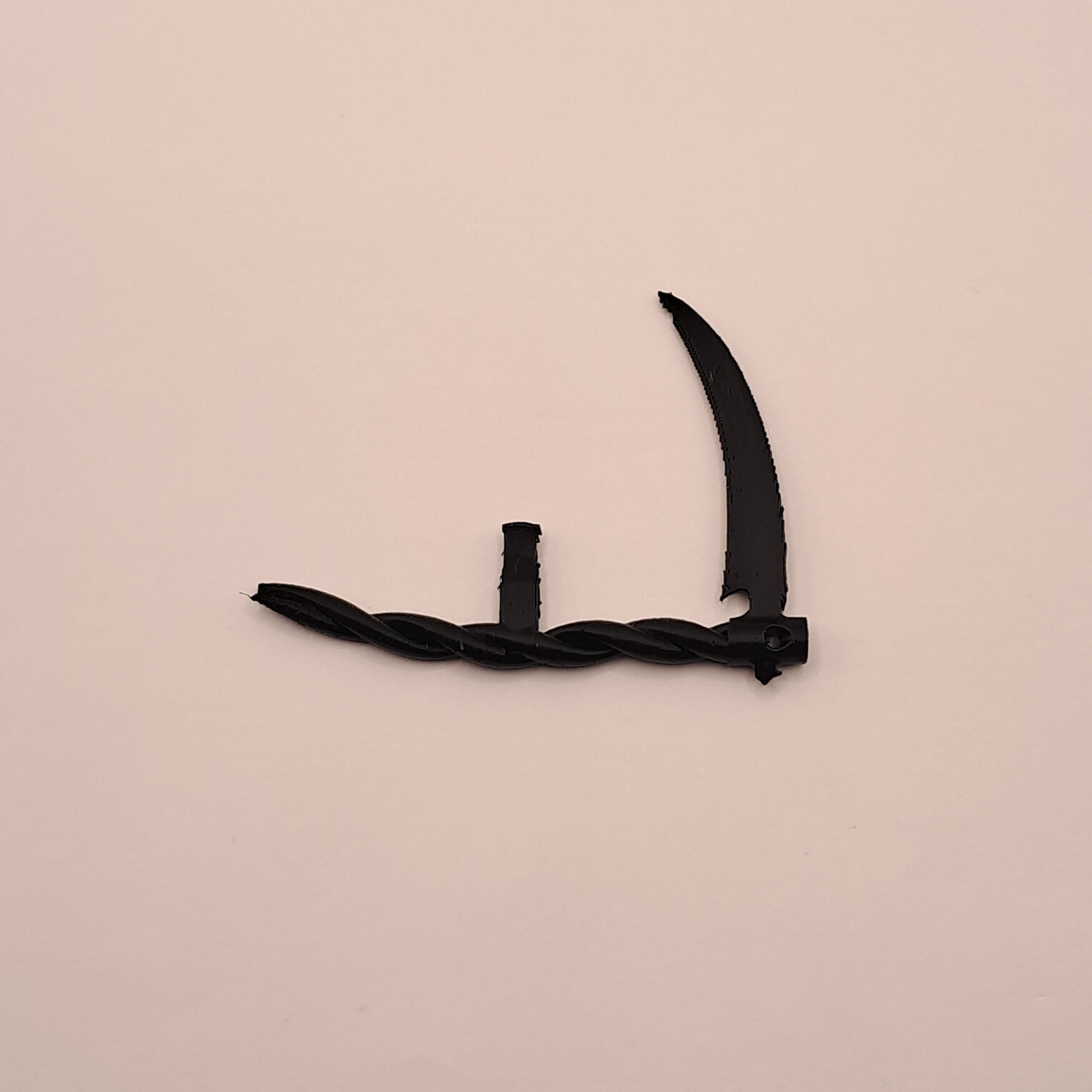 3D Printed Twisted Handle Scythe Charm