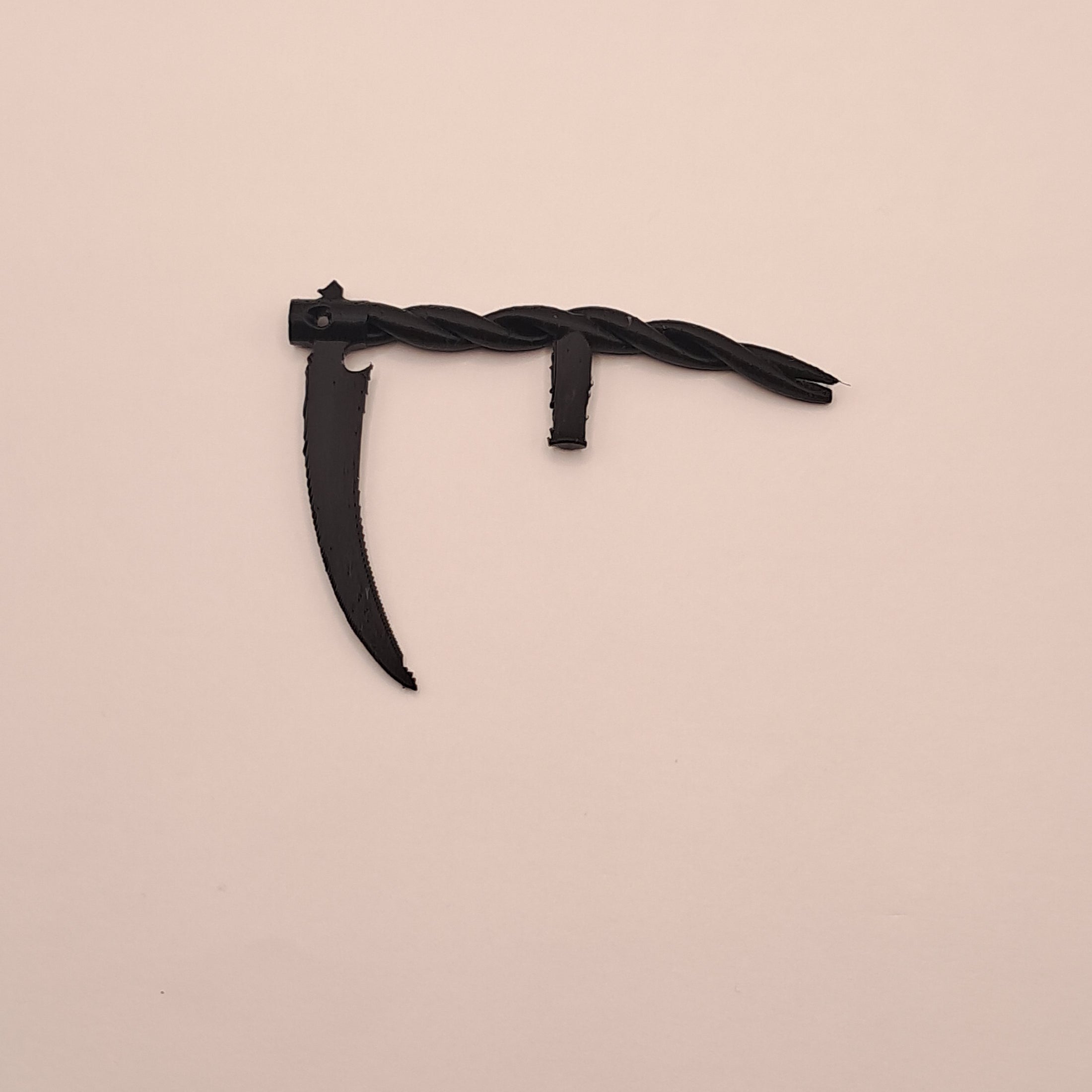 3D Printed Twisted Handle Scythe Charm