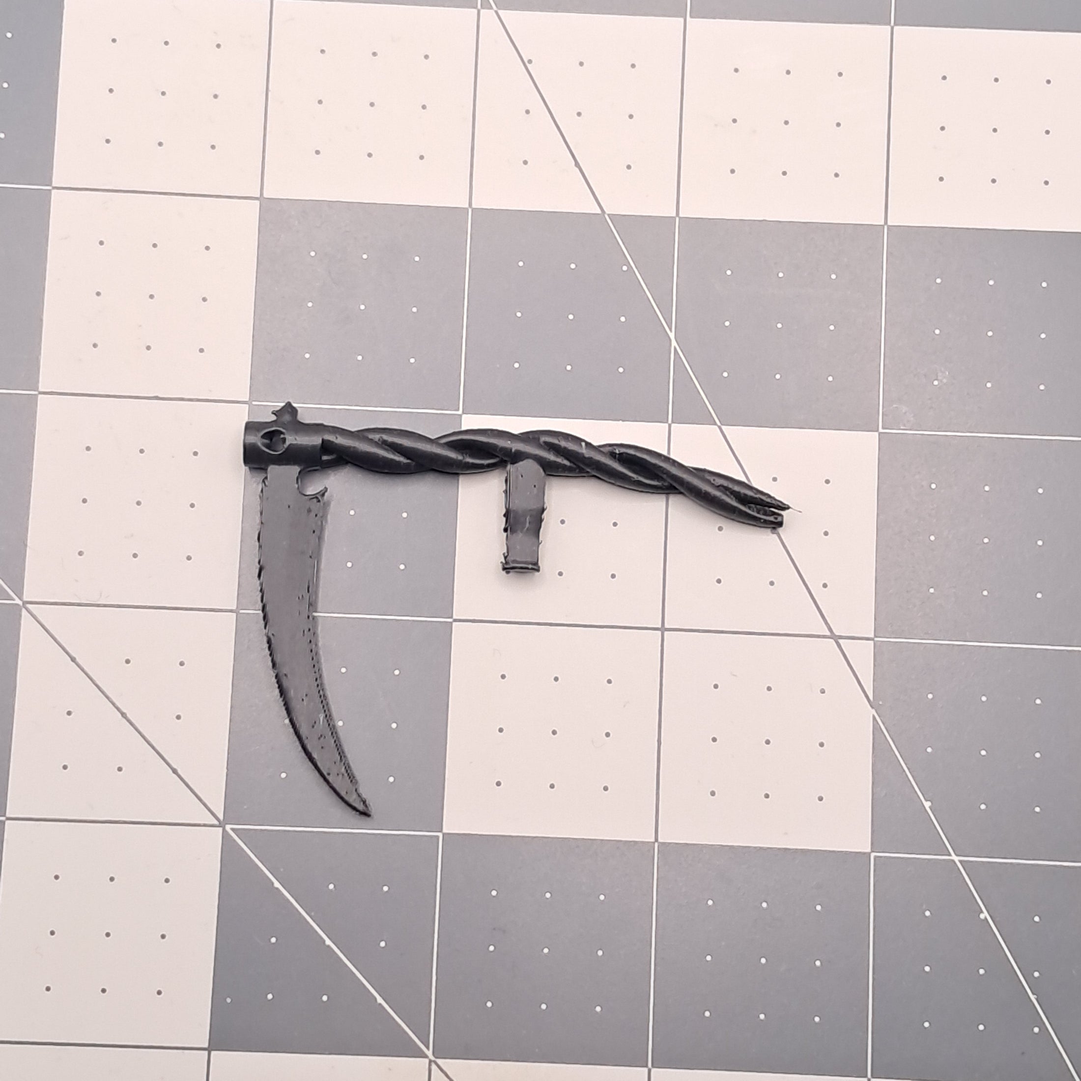 3D Printed Twisted Handle Scythe Charm