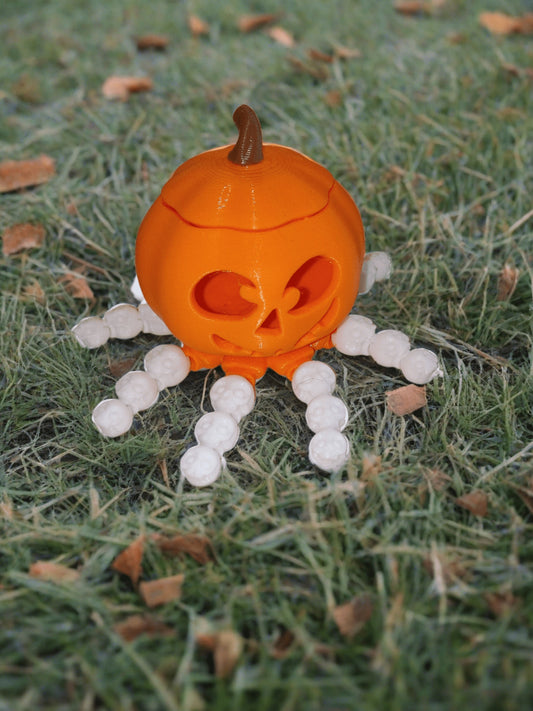 3D Printed Articulated Pumpkin Tealight Holder