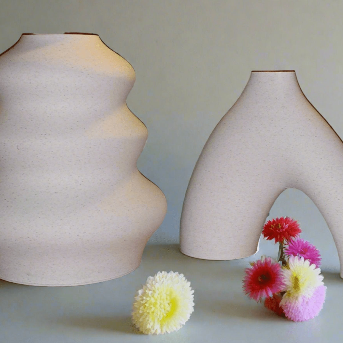 3D Printed Continuing Elegance Duo Vase Set