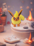 Load image into Gallery viewer, 3D Printed Crochet Flareon Keychain
