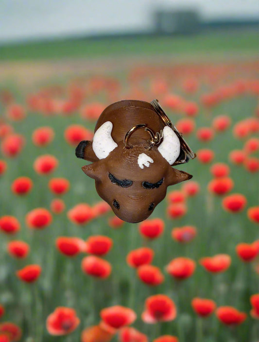 3D Printed Articulating Sleeping Buffalo Keychain