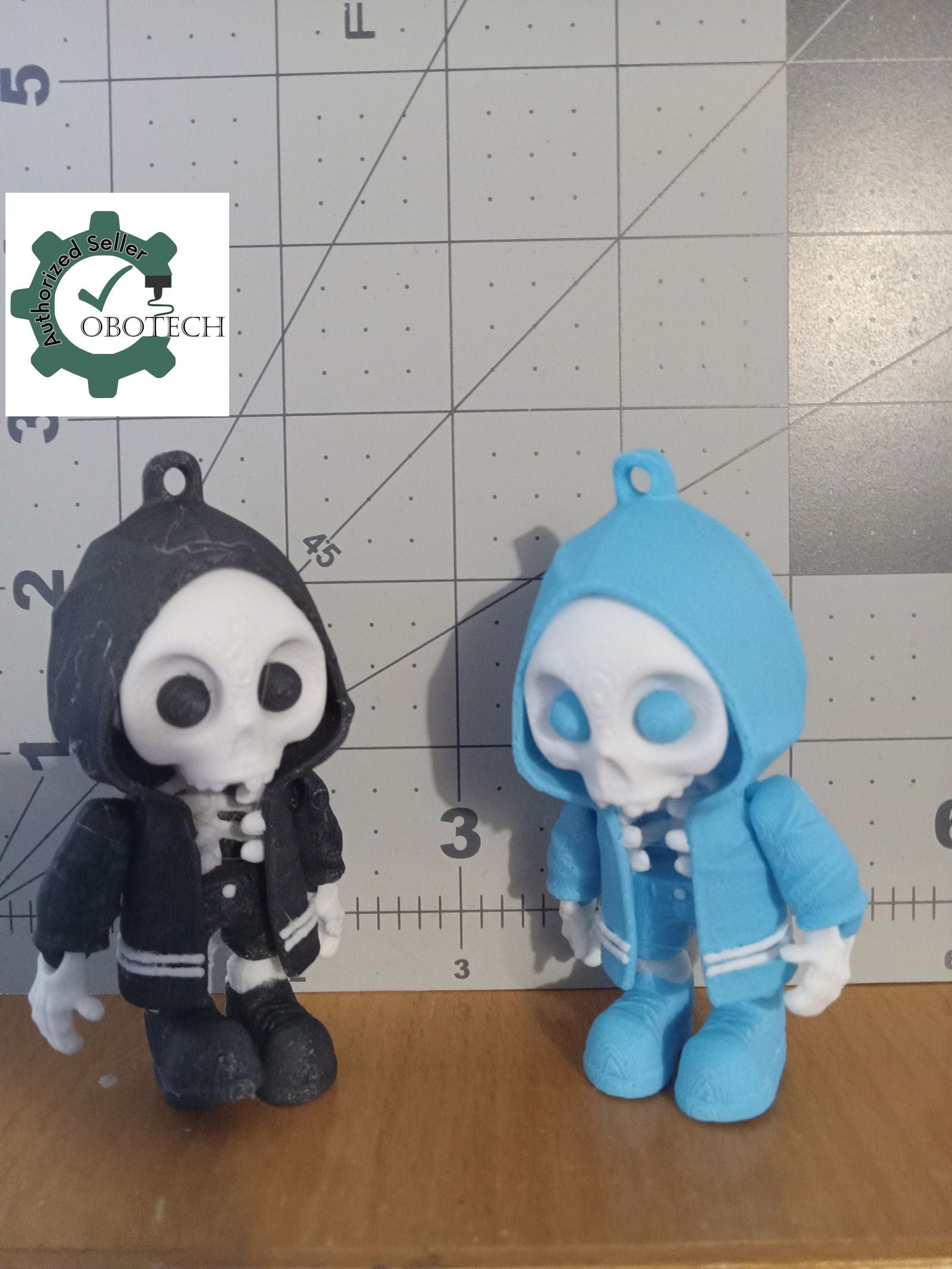3D Printed Hooded Bone Keychain