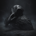 Load image into Gallery viewer, 3D Printed Raven Skull Shoulder Pauldron Hero Image
