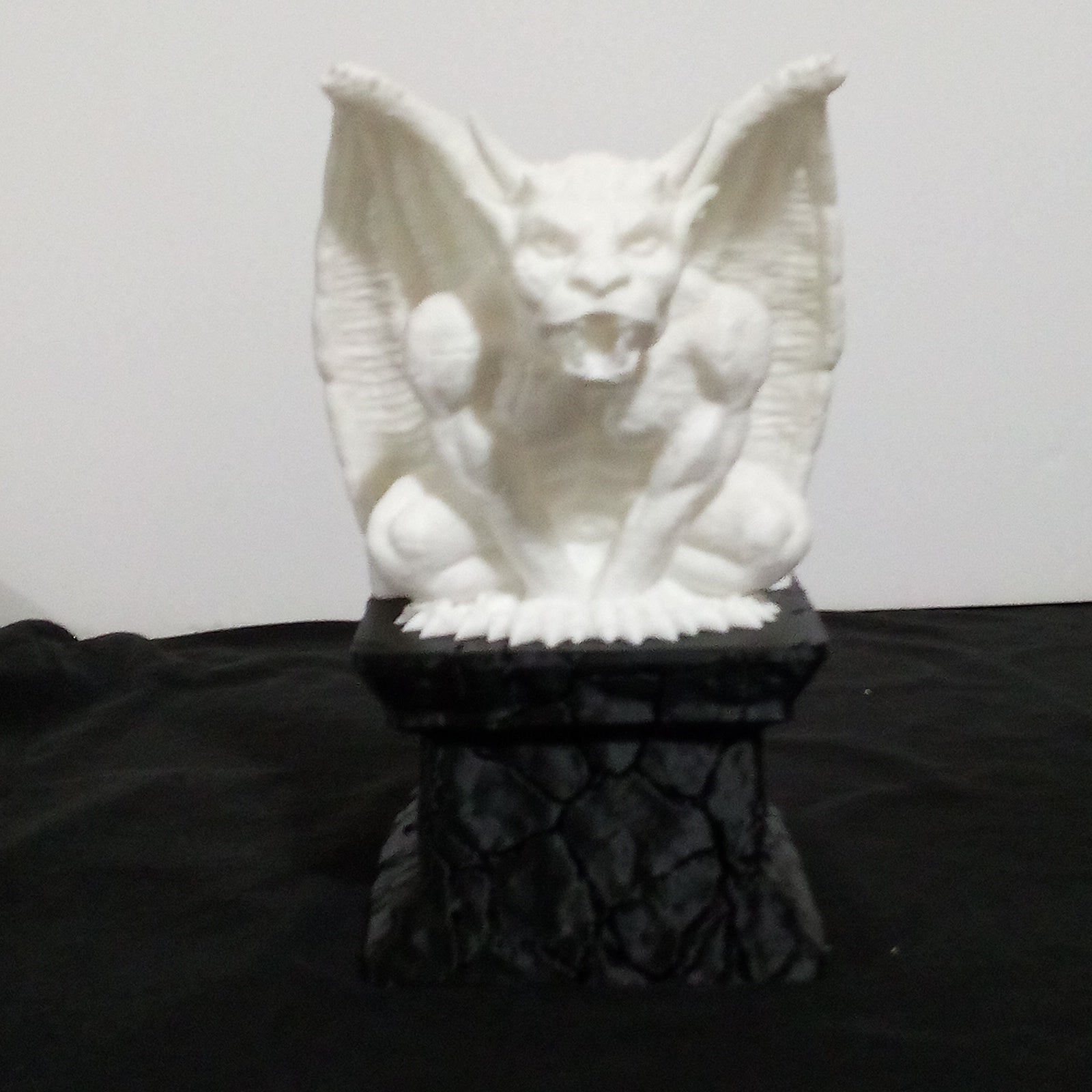 3D Printed Gargoyle Statue with Pedestal