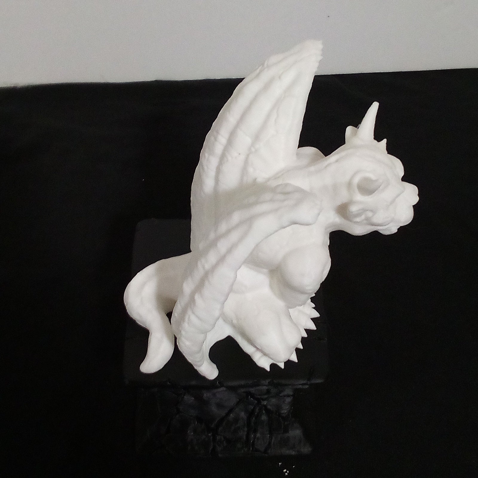 3D Printed Gargoyle Statue with Pedestal