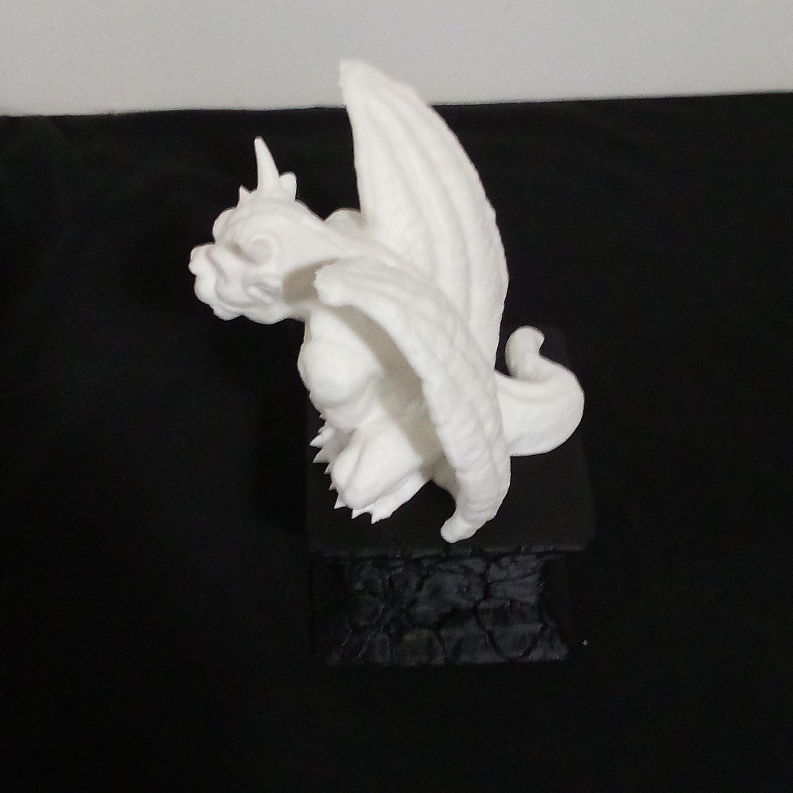 3D Printed Gargoyle Statue with Pedestal