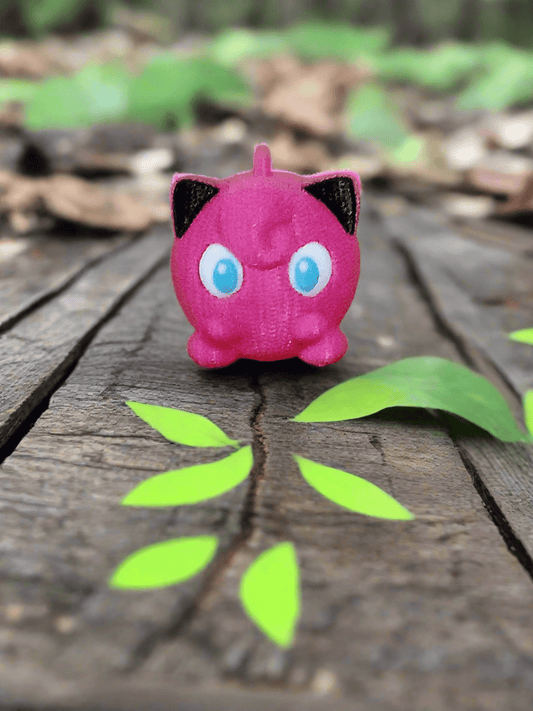 3D Printed Crochet Jigglypuff Keychain