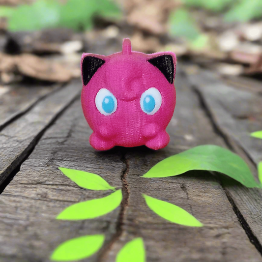 3D Printed Crochet Jigglypuff Keychain