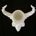 Load image into Gallery viewer, 3D Printed Skull Shape Planter with Horns
