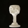 Load image into Gallery viewer, 3D Printed Four Sided Skull Tealight Holder
