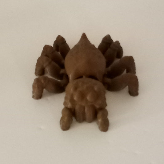 3D Printed Articulating Jumping Spider Keychain or Ornament
