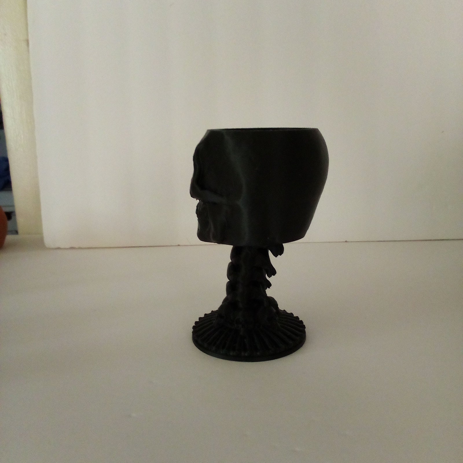 3D Printed Skull Themed Chalice Tealight and Votive Holder