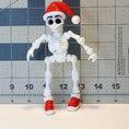 Load image into Gallery viewer, 3D Printed Posable Skeleton Santa Ornament
