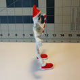 Load image into Gallery viewer, 3D Printed Posable Skeleton Santa Ornament
