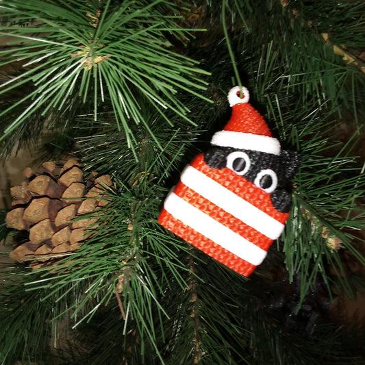 3D Printed Cat in a Gift Box Ornament, Keychain, or Bag Decor