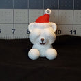 Load image into Gallery viewer, 3D Printed Knit Texture Christmas Teddy Bear Ornament
