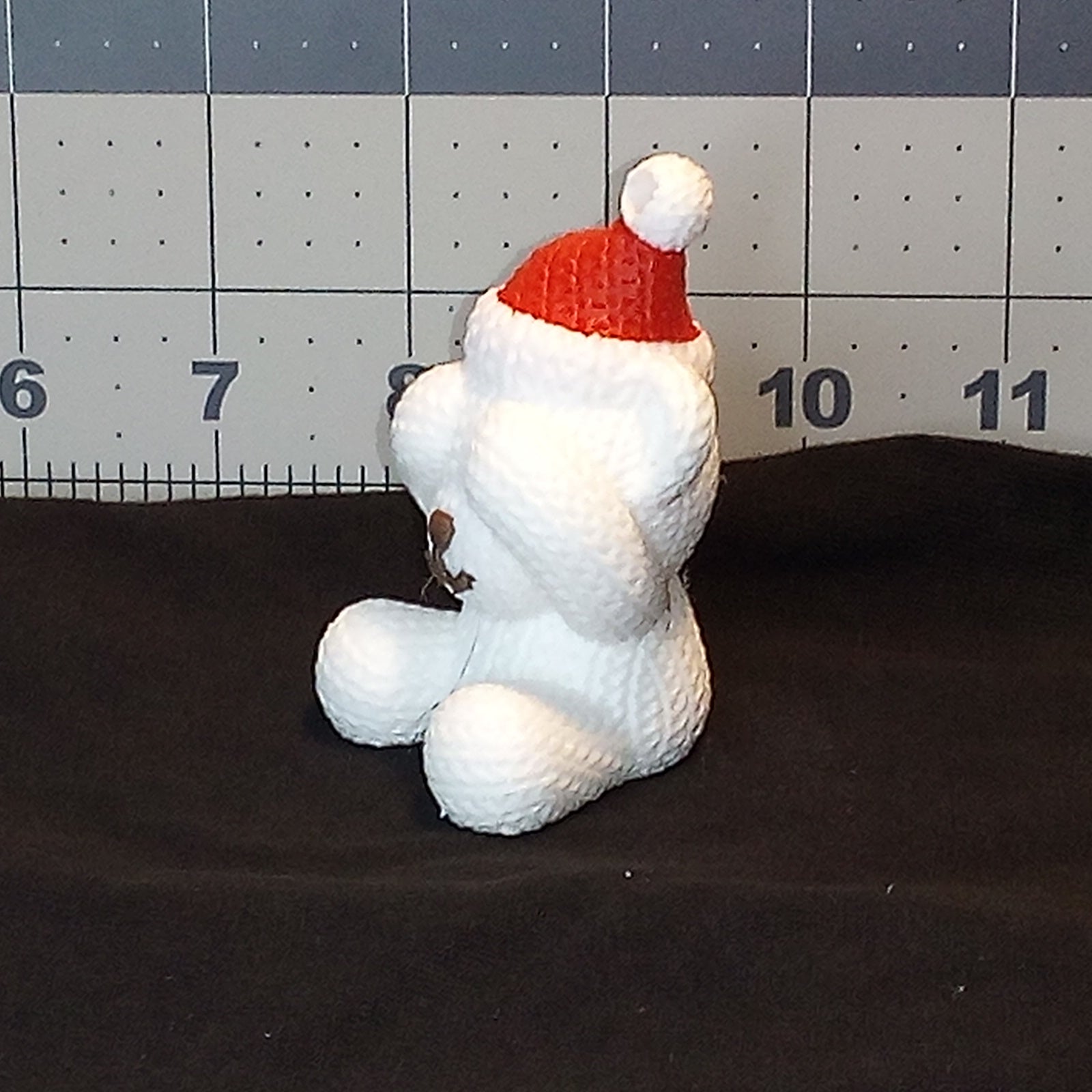 3D Printed Knit Texture Christmas Teddy Bear Ornament