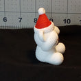 Load image into Gallery viewer, 3D Printed Knit Texture Christmas Teddy Bear Ornament
