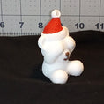 Load image into Gallery viewer, 3D Printed Knit Texture Christmas Teddy Bear Ornament
