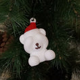 Load image into Gallery viewer, 3D Printed Knit Texture Christmas Teddy Bear Ornament
