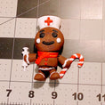 Load image into Gallery viewer, 3D Printed Gingerbread Nurse Ornament
