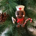 Load image into Gallery viewer, 3D Printed Gingerbread Nurse Ornament
