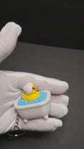 Load and play video in Gallery viewer, 3D Printed Duck in a Bathtub Fidget Clicker
