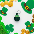 Load image into Gallery viewer, 3D Printed St Patrick's Day Cupcake Fidget Clicker Keychain

